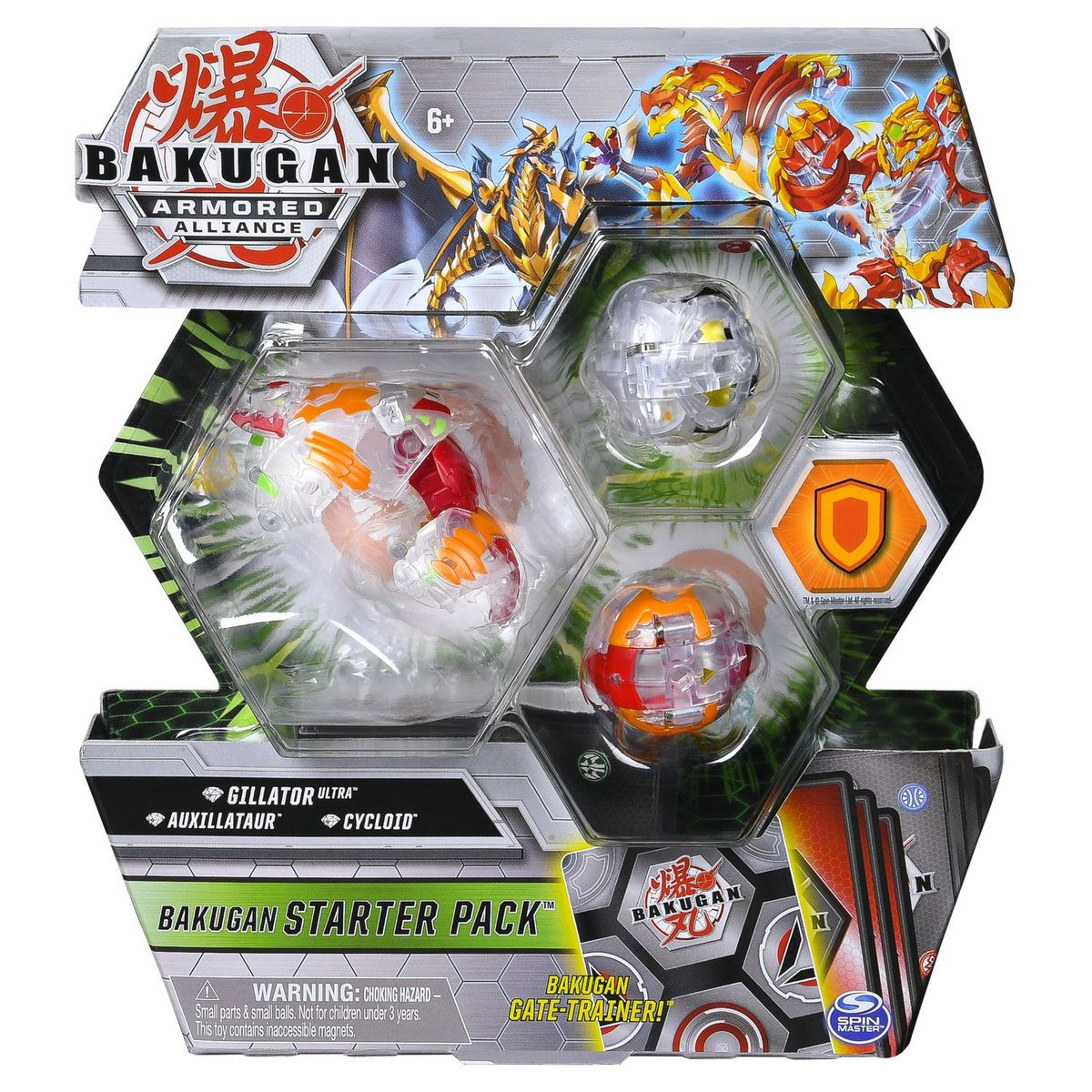 SPIN MASTER Starter pack Saison 2 - Bakugan -Gillator / Auxillataur / Cycloid