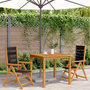 Voir la diapositive 3 : VIDAXL Chaises de jardin lot de 2 noir bois d'acacia et polypropylene