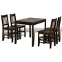 VIDAXL Table de salle a manger avec 4 chaises Marron