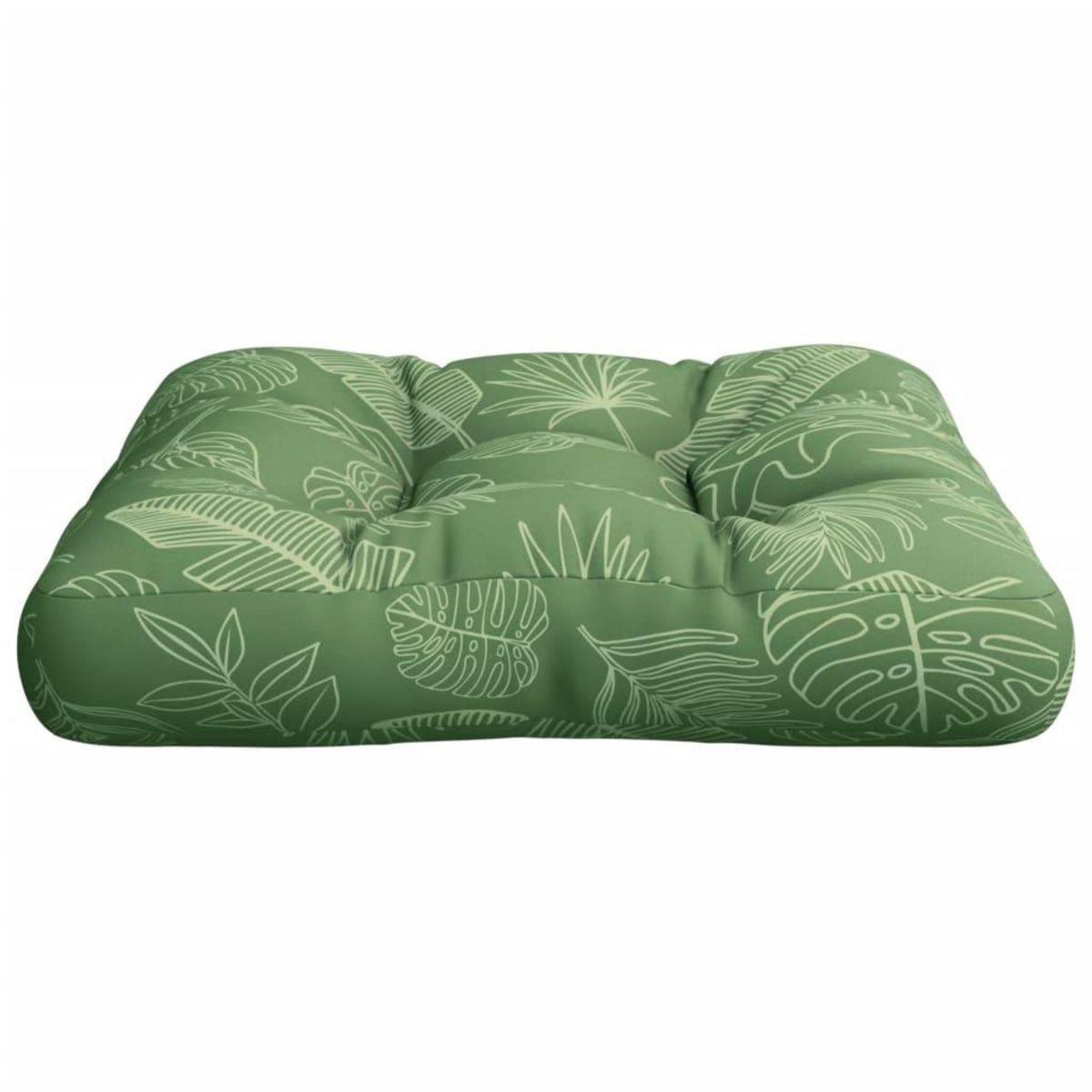 VIDAXL Coussin de palette a motif de feuilles 58x58x10 cm tissu oxford