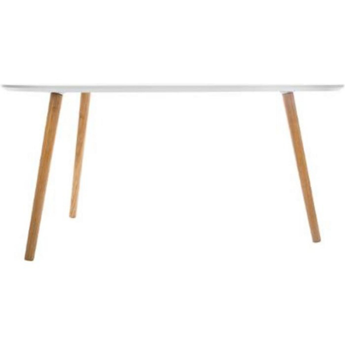 ATMOSPHERA Lot de 2 Tables à Café en Bois  Mileo  98cm Blanc