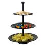 Voir la diapositive 5 : Excellent houseware Excellent Houseware Support de service 3 niveaux 36,5 cm Noir mat