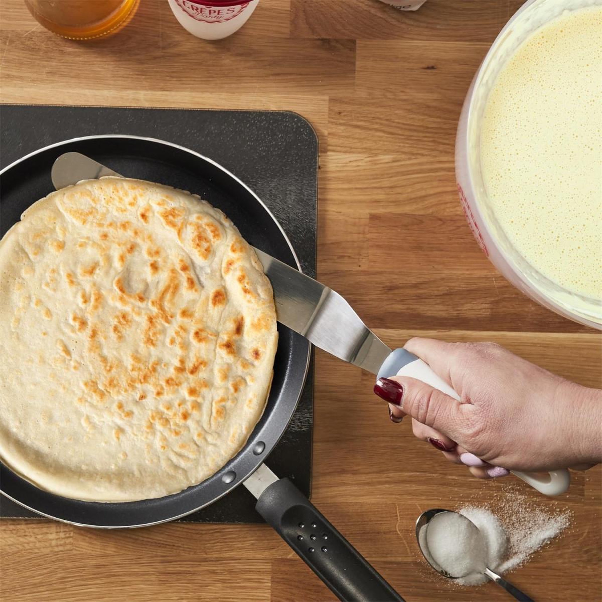 Voir la diapositive 4 : Lily Cook Spatule à pâtisserie  coudée  38cm argent