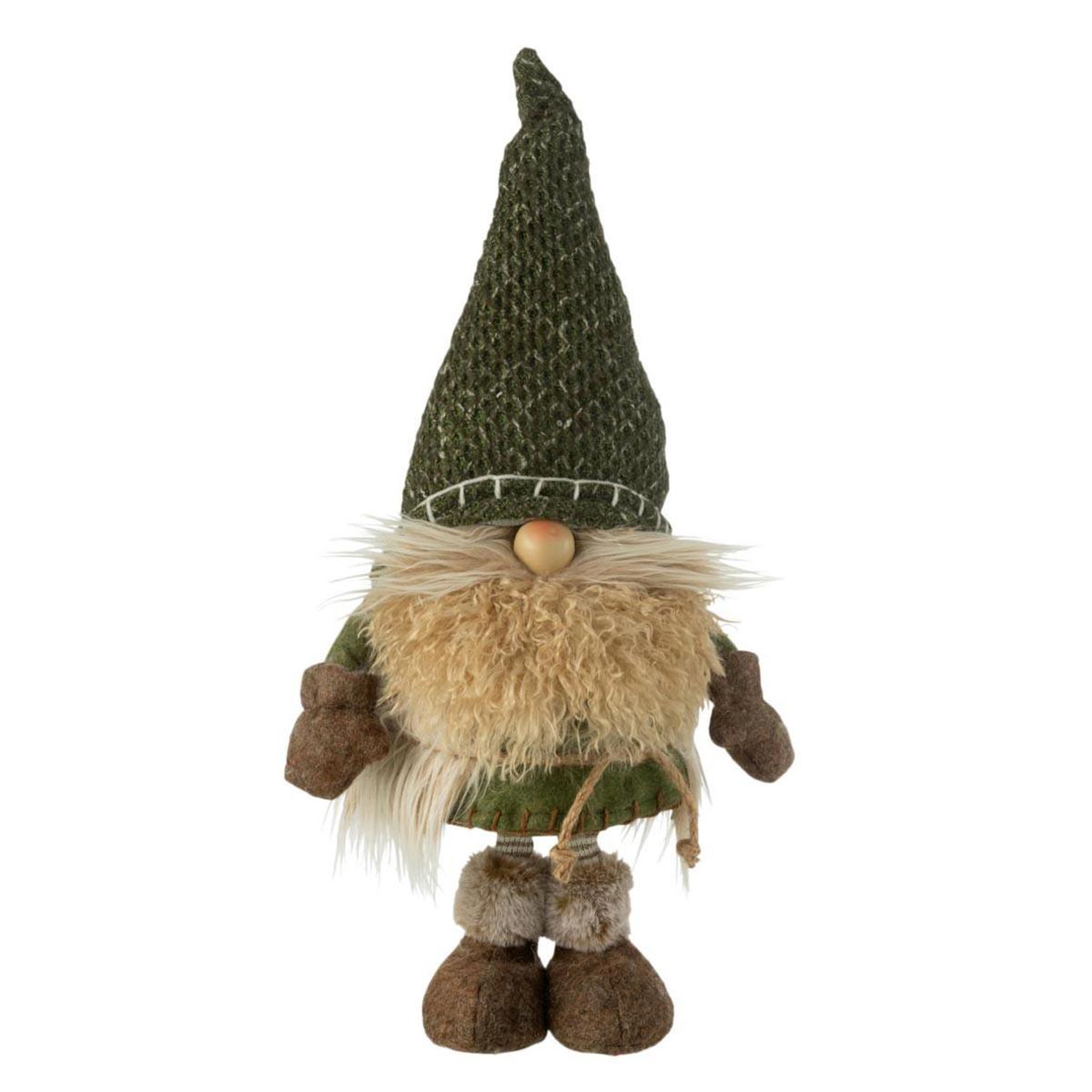 J-LINE Statue déco lutin  tricot  60cm multicolore