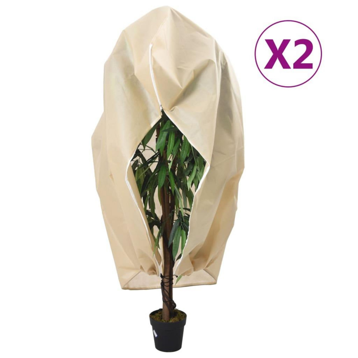 VIDAXL Housses de protection pour plantes avec fermeture eclair 2 pcs