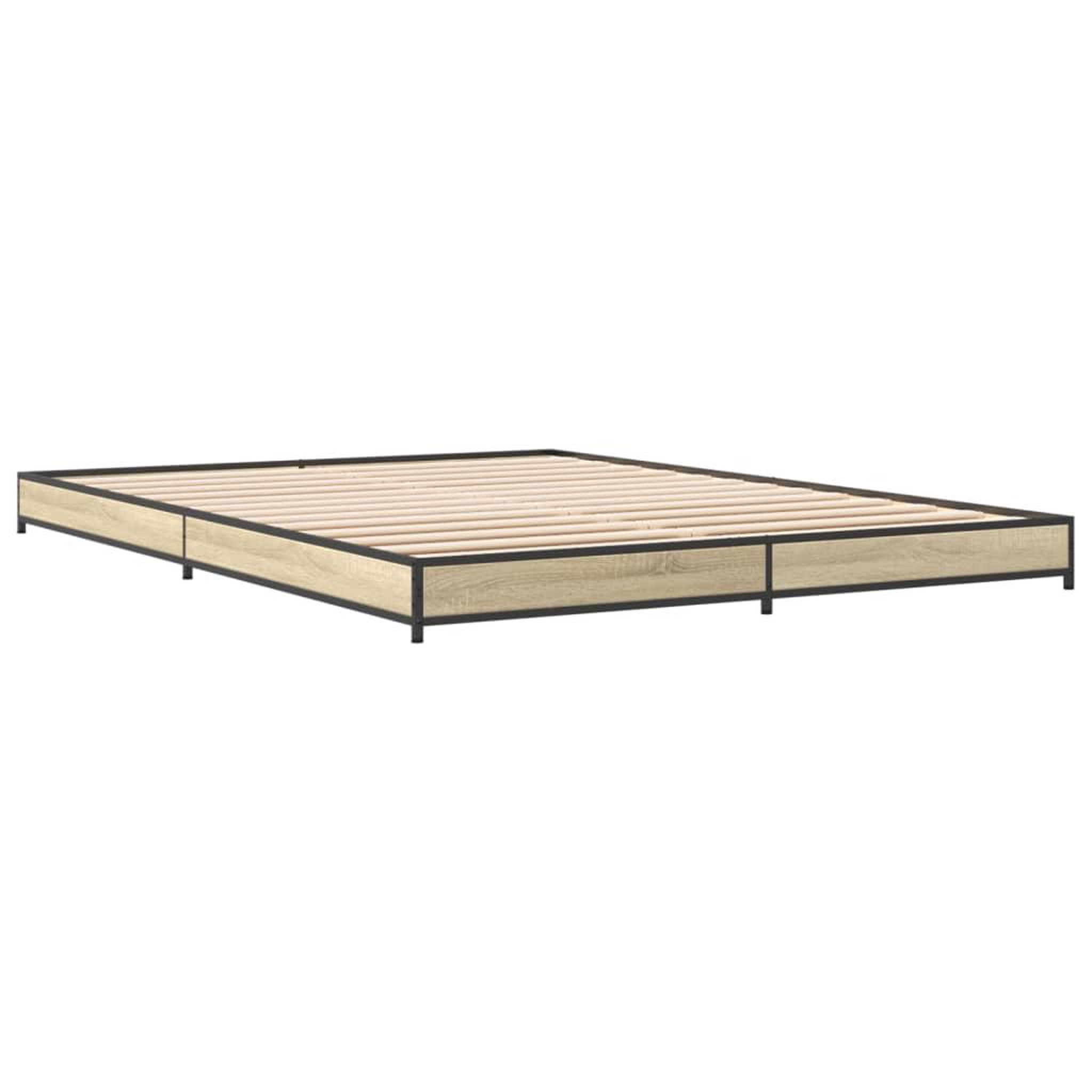 Voir la diapositive 3 : VIDAXL Cadre de lit sans matelas chene sonoma 120x200 cm