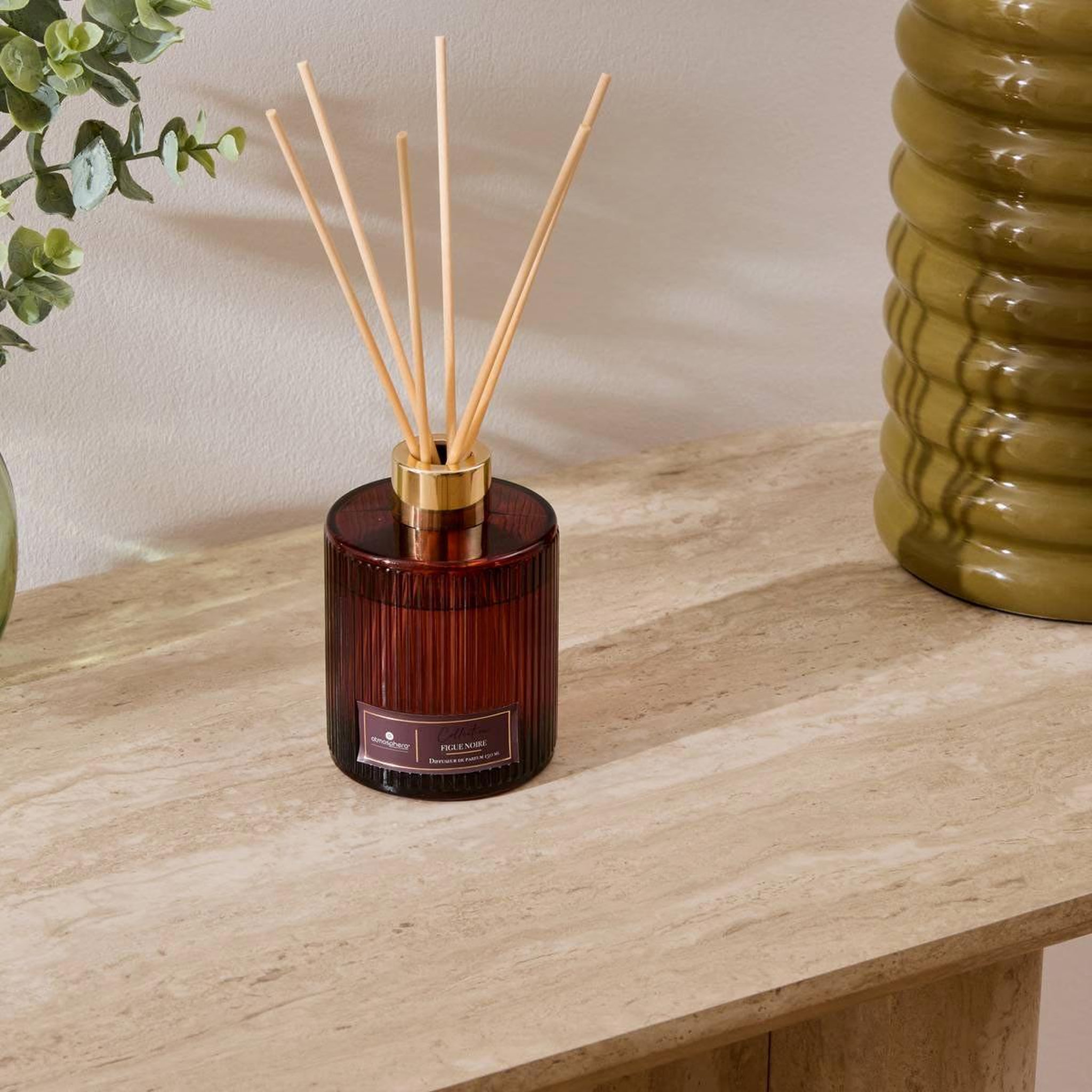 Voir la diapositive 3 : ATMOSPHERA Diffuseur de parfum en verre  albie  150ml figue noire
