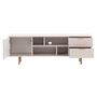 Voir la diapositive 2 : BEST MOBILIER Monica - meuble tv - beige - 150 cm