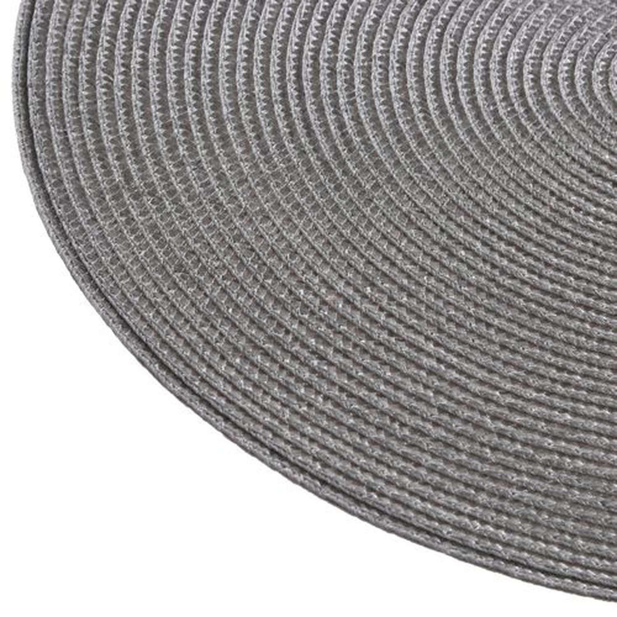 Voir la diapositive 3 : TOILINUX Lot de 2 sets de table tressés ronds - diam. 38 cm - noir