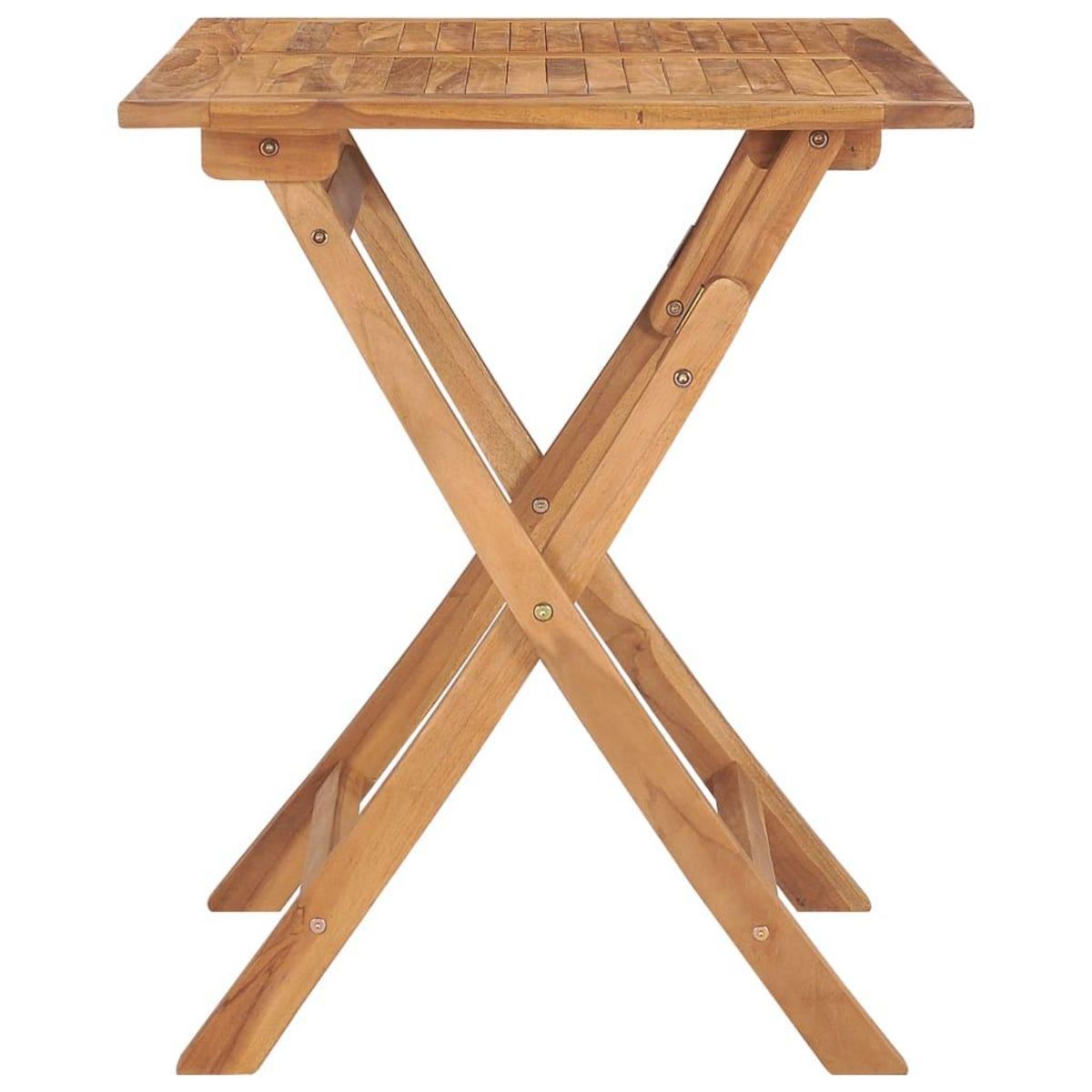 VIDAXL Table a dîner pliable de jardin 90x60x75 cm Bois de teck solide