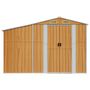 Voir la diapositive 4 : VIDAXL Abri de jardin marron clair 277x192,5x179 cm acier galvanise