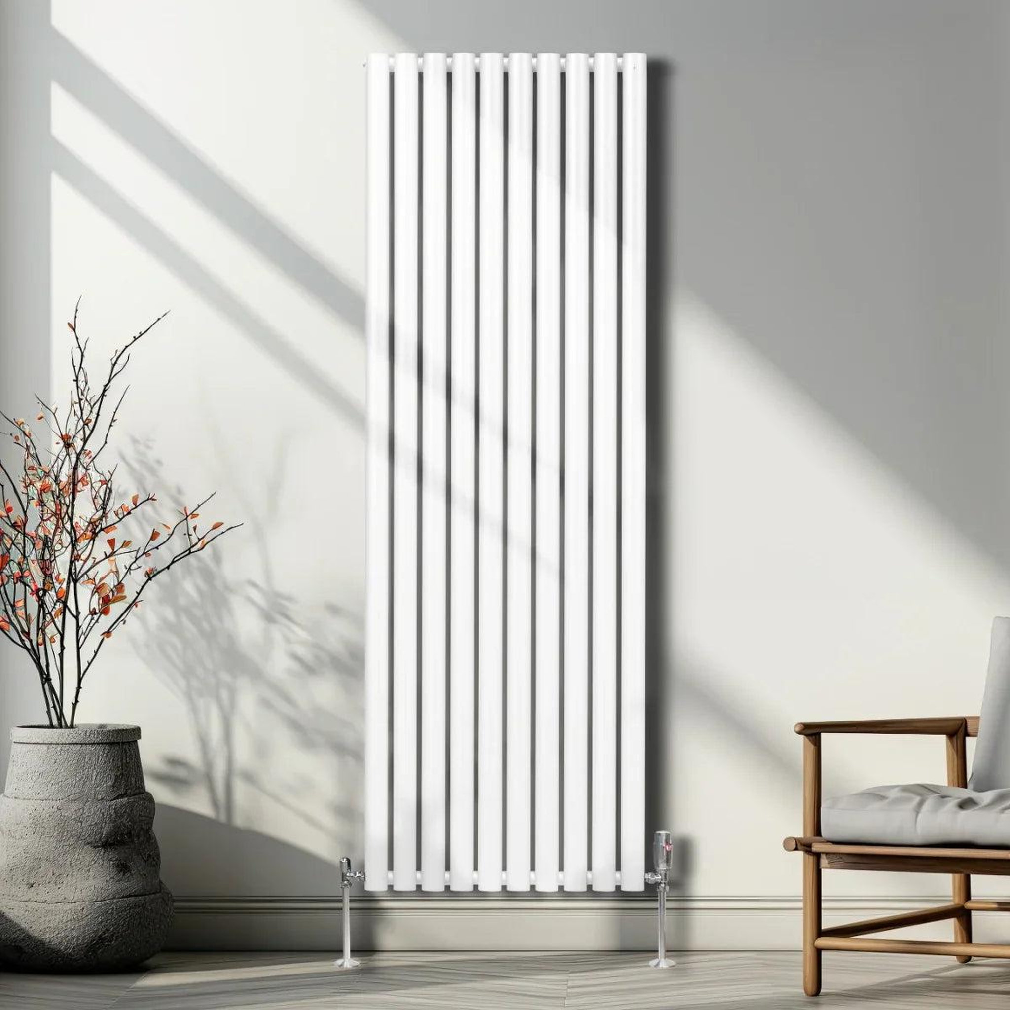 Voir la diapositive 4 : MONSTERSHOP Radiateur à colonnes ovales & robinet, 2 panneaux - 1800 x 600 mm