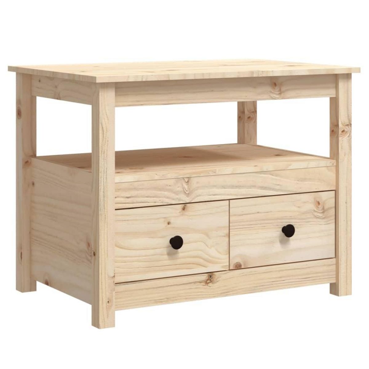 VIDAXL Table basse 71x49x55 cm Bois massif de pin