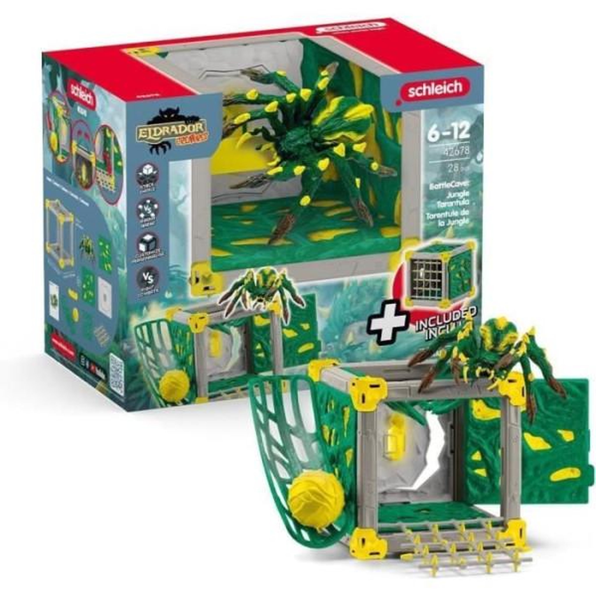 Schleich Battlecave tarentule de la jungle, extension de l'arene, schleich 42678 eldrador creatures, des 7 ans