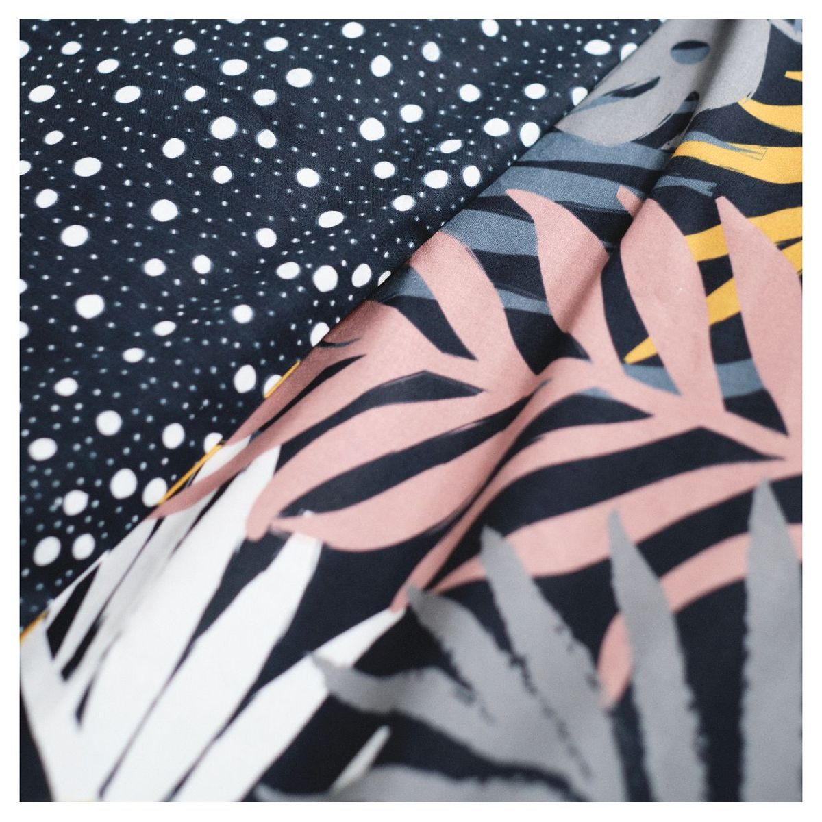 TODAY Parure housse de couette coton 57fils motif tropical LOU