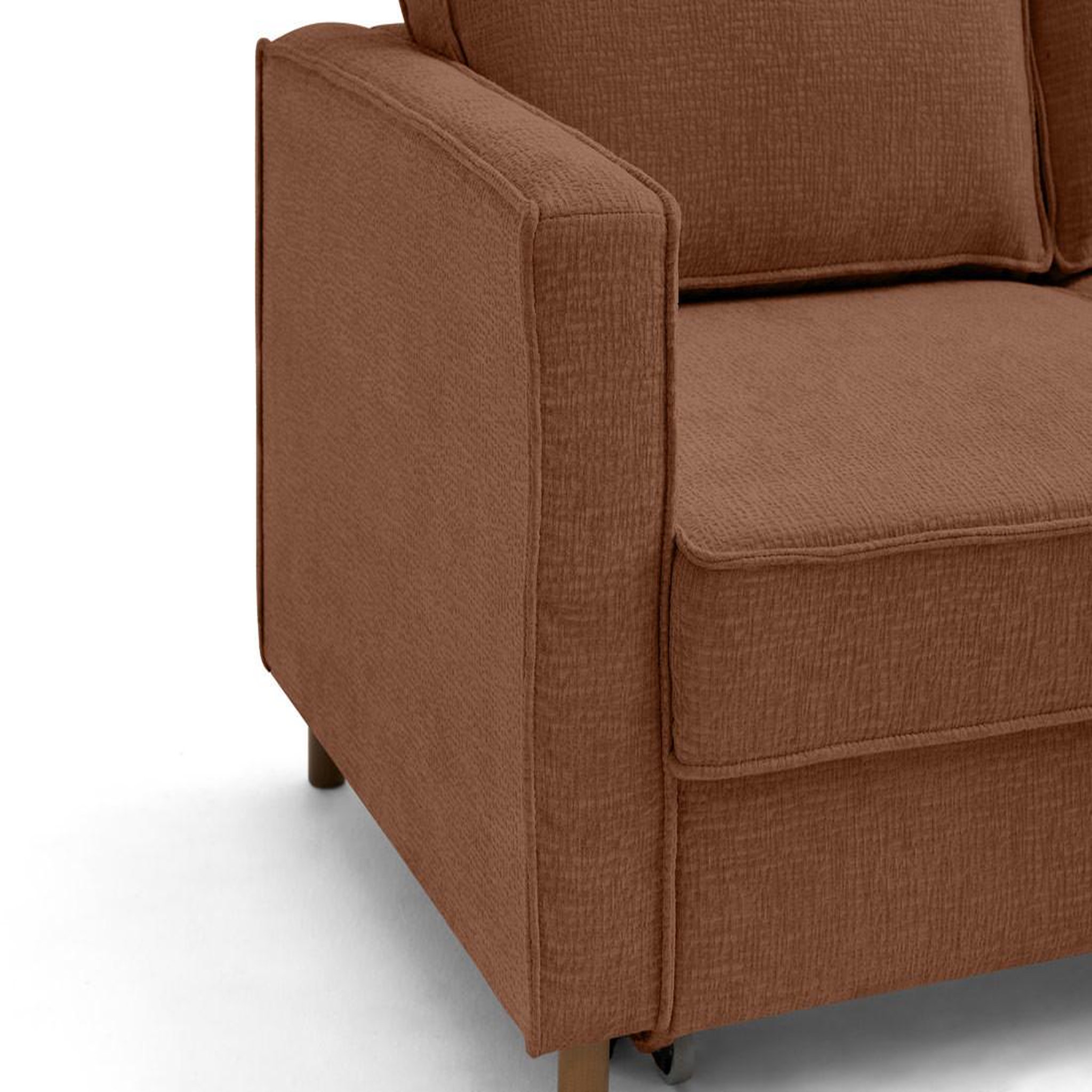 Voir la diapositive 6 : LISA DESIGN Jake - canapé d'angle droit 5 places convertible en tissu velours relief