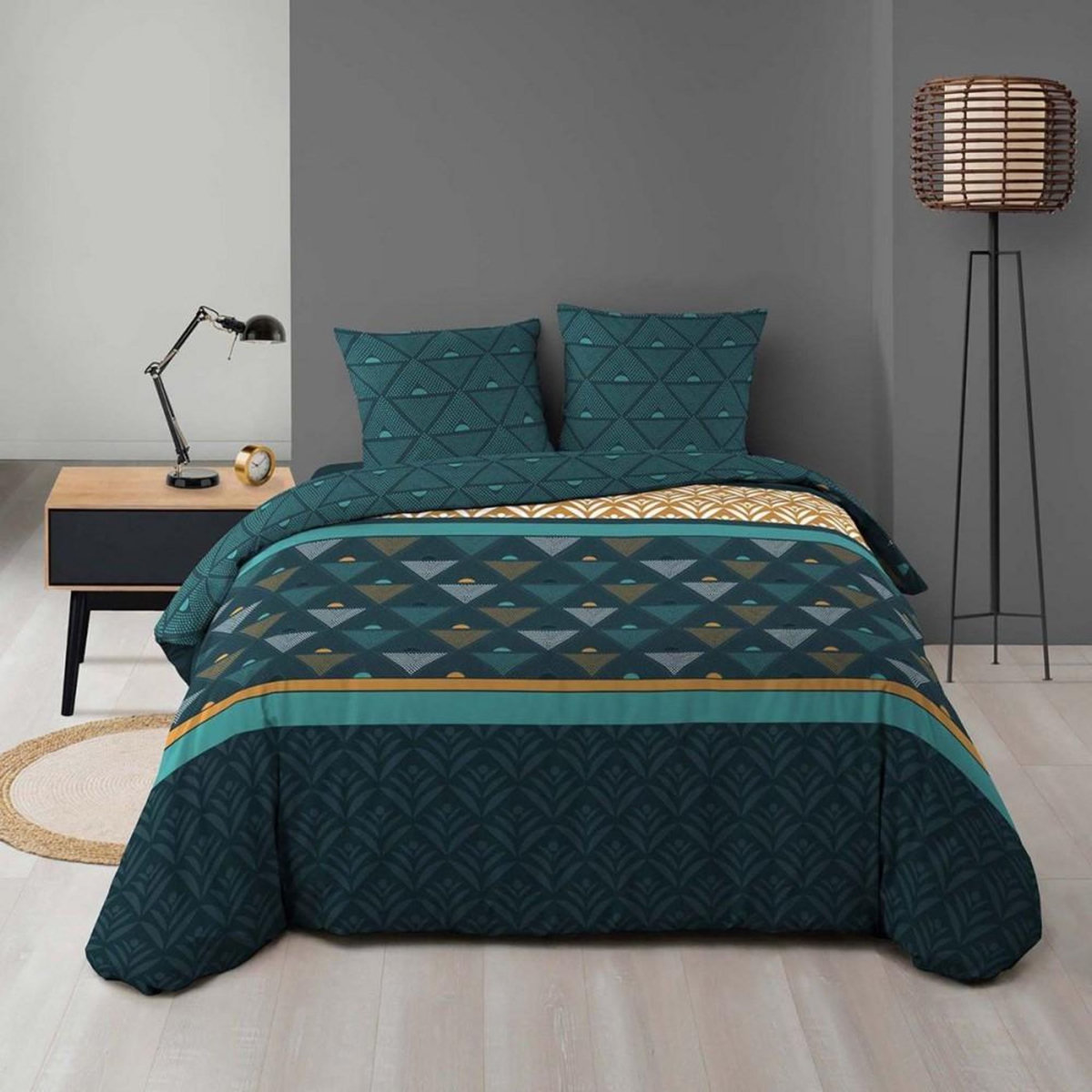 Douceur d'Intérieur Housse de couette 240x220 + 2 taies Triade microfibre