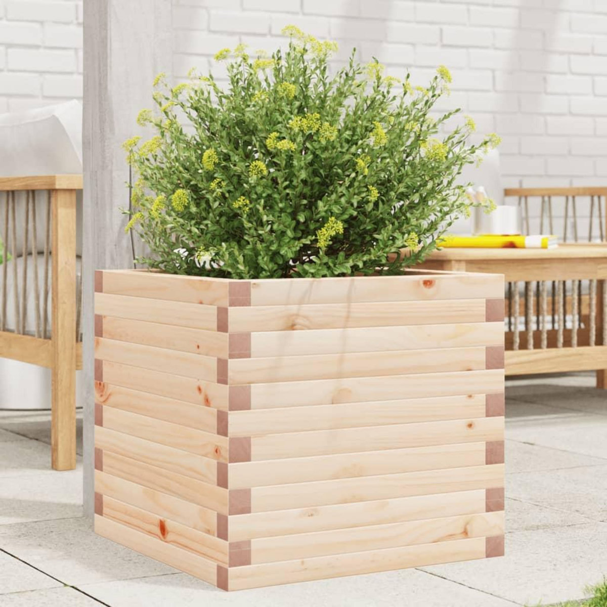 VIDAXL Jardiniere 50x50x45,5 cm bois de pin massif