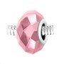 SC CRYSTAL Charm perle cristal rose à facettes et acier par SC Crystal