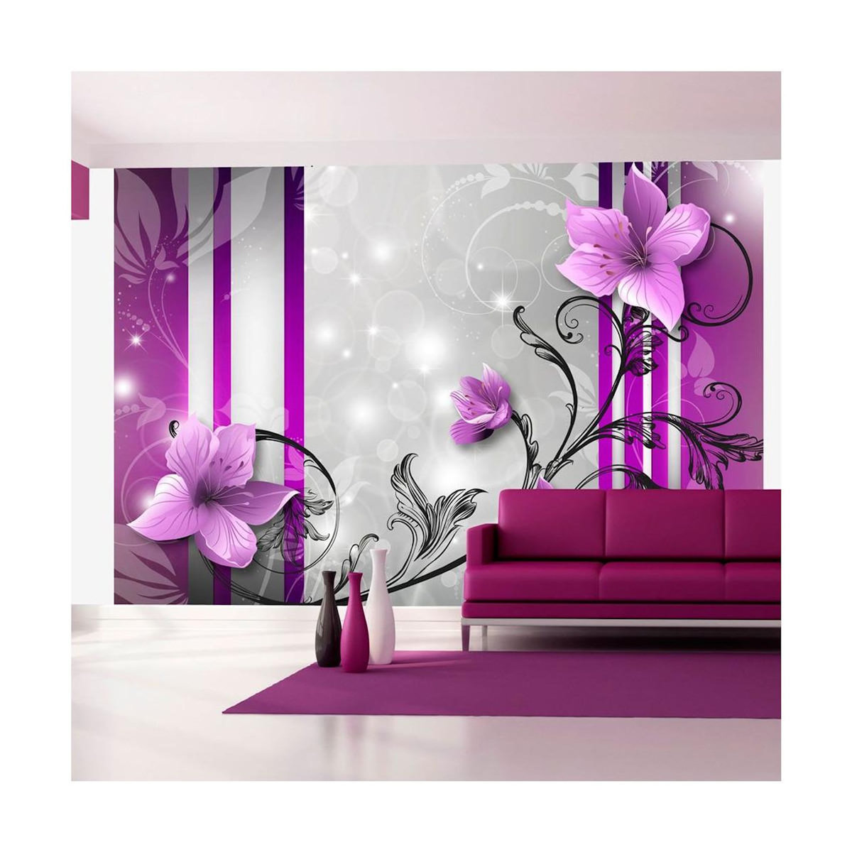 Paris Prix Papier Peint  Violet Buds