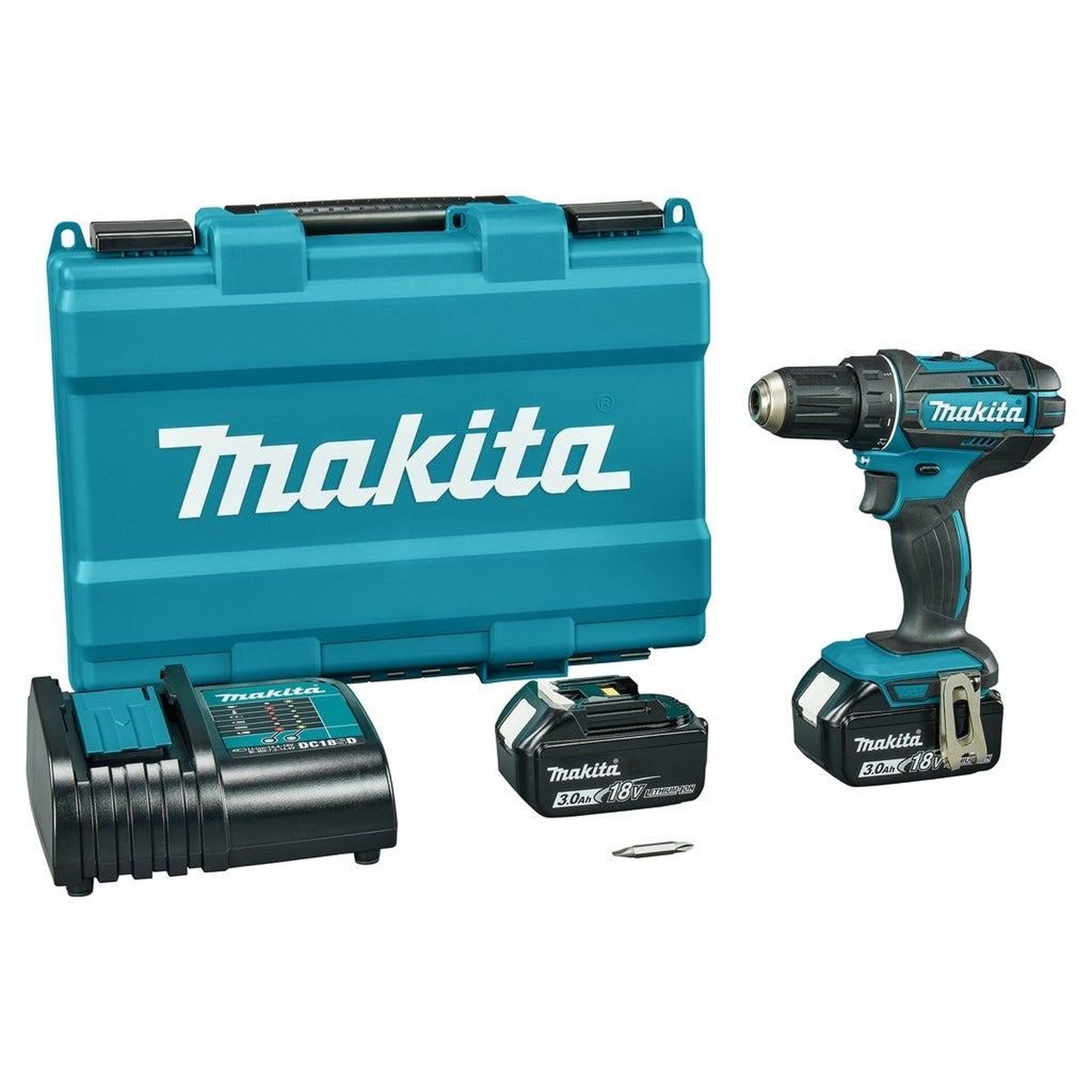 MAKITA Perceuse-visseuse lxt 18v 64nm + 2x3ah + chargeur + coffret