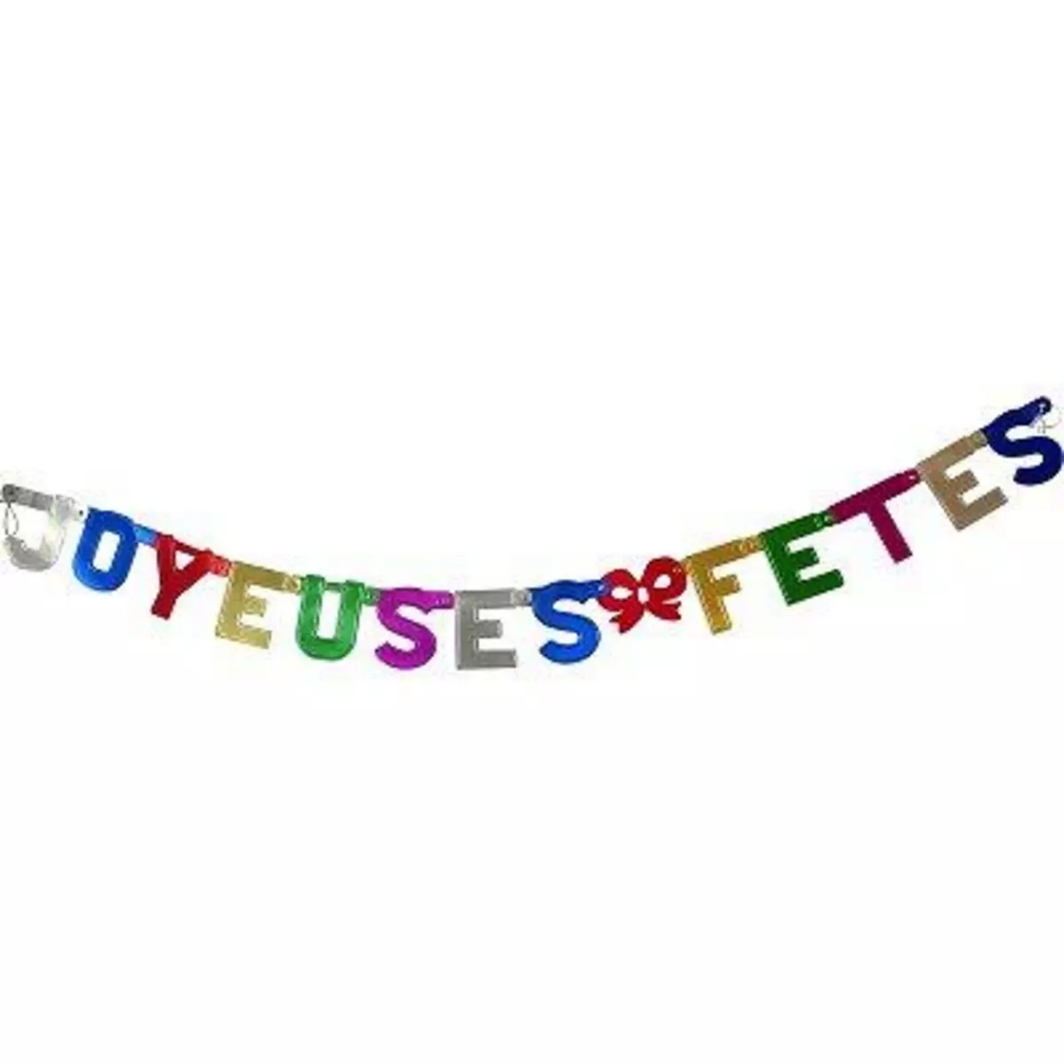Rubie's Guirlandes Joyeuses Fêtes : Métallisées multicolores