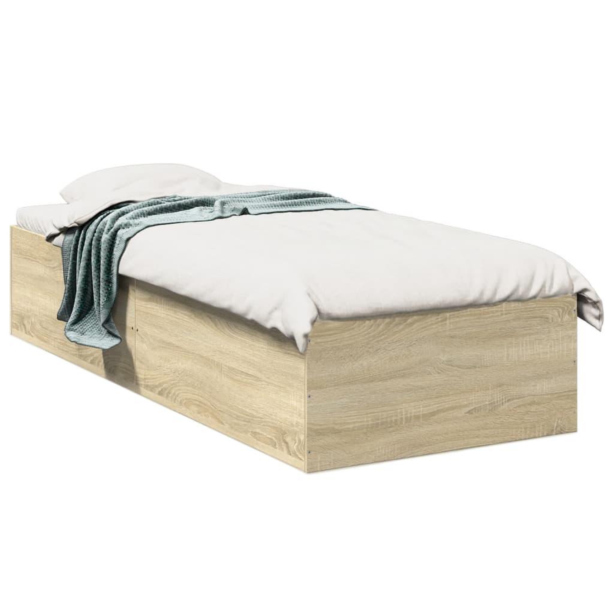 Voir la diapositive 2 : VIDAXL Cadre de lit sans matelas chene sonoma 75x190 cm