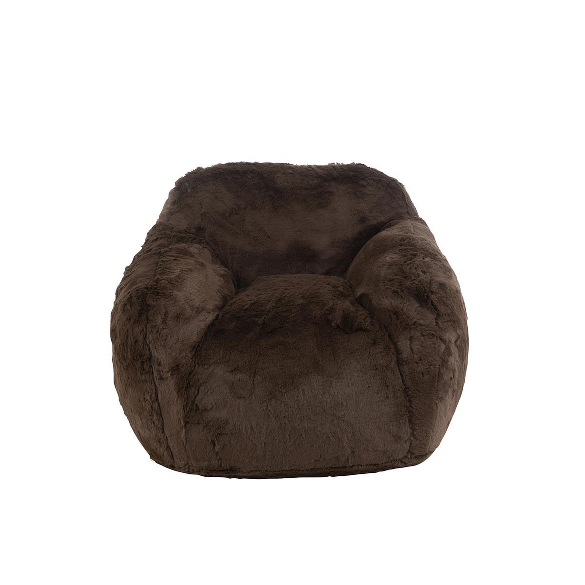 Voir la diapositive 2 : J-LINE Fauteuil en tissu  cutie  99cm marron