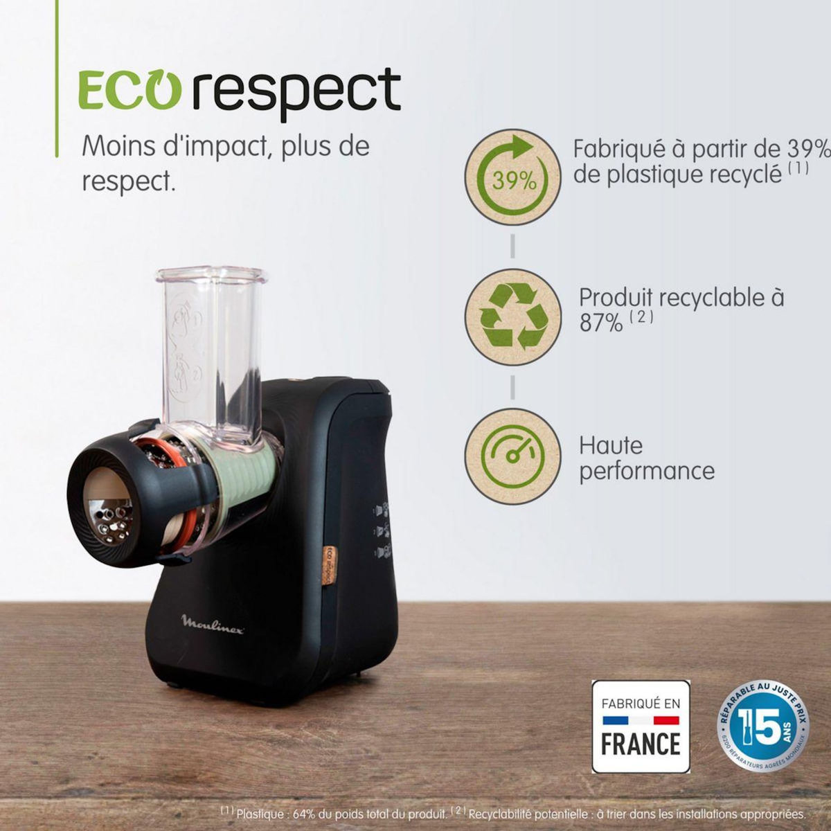 MOULINEX Rapeur trancheur DJ77EN10 FRESH EXPRESS ECO RESPECT