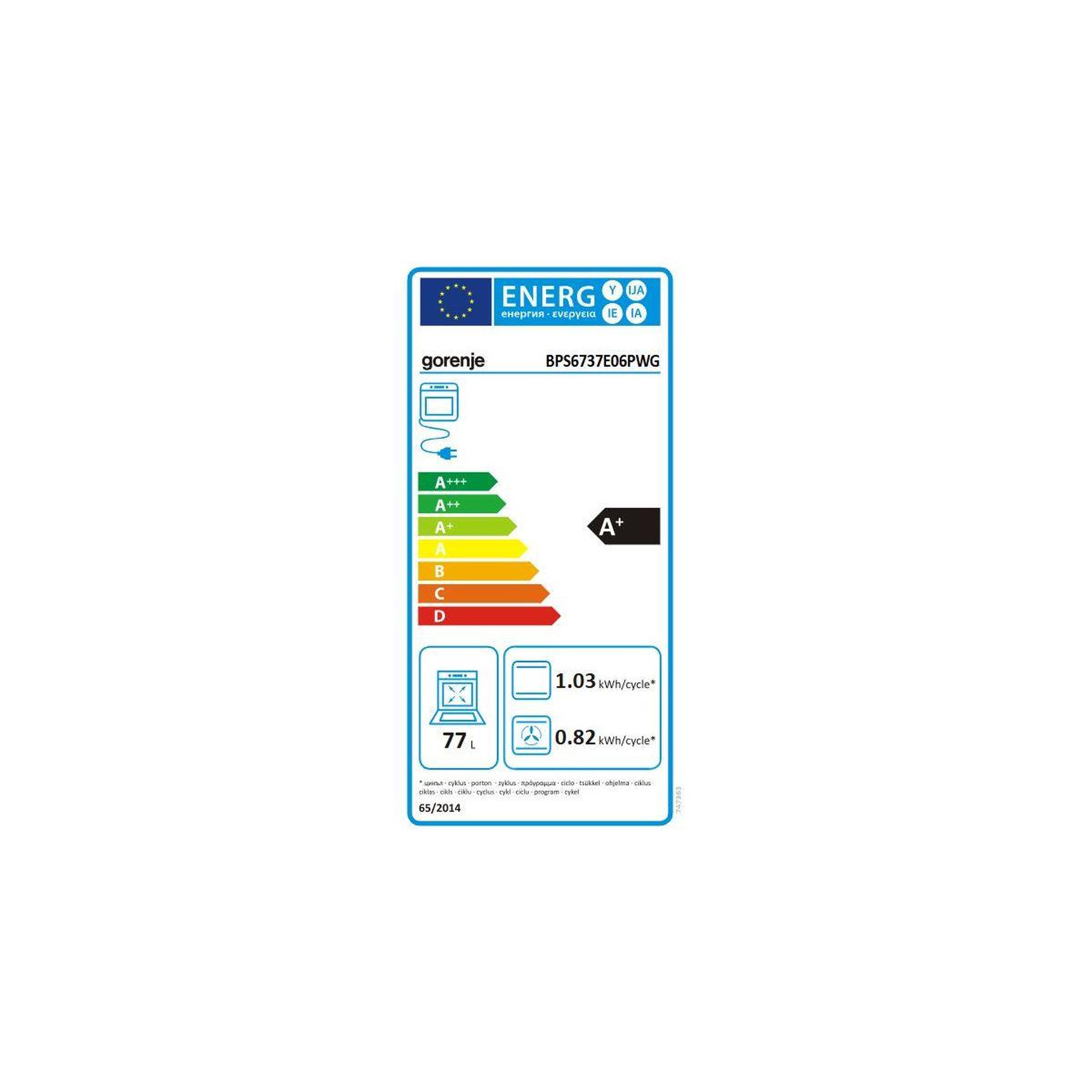 Voir la diapositive 6 : GORENJE Four encastrable bps6737e06pwg - pyrolyse - chaleur pulsée - porte froide - rails télescopiques