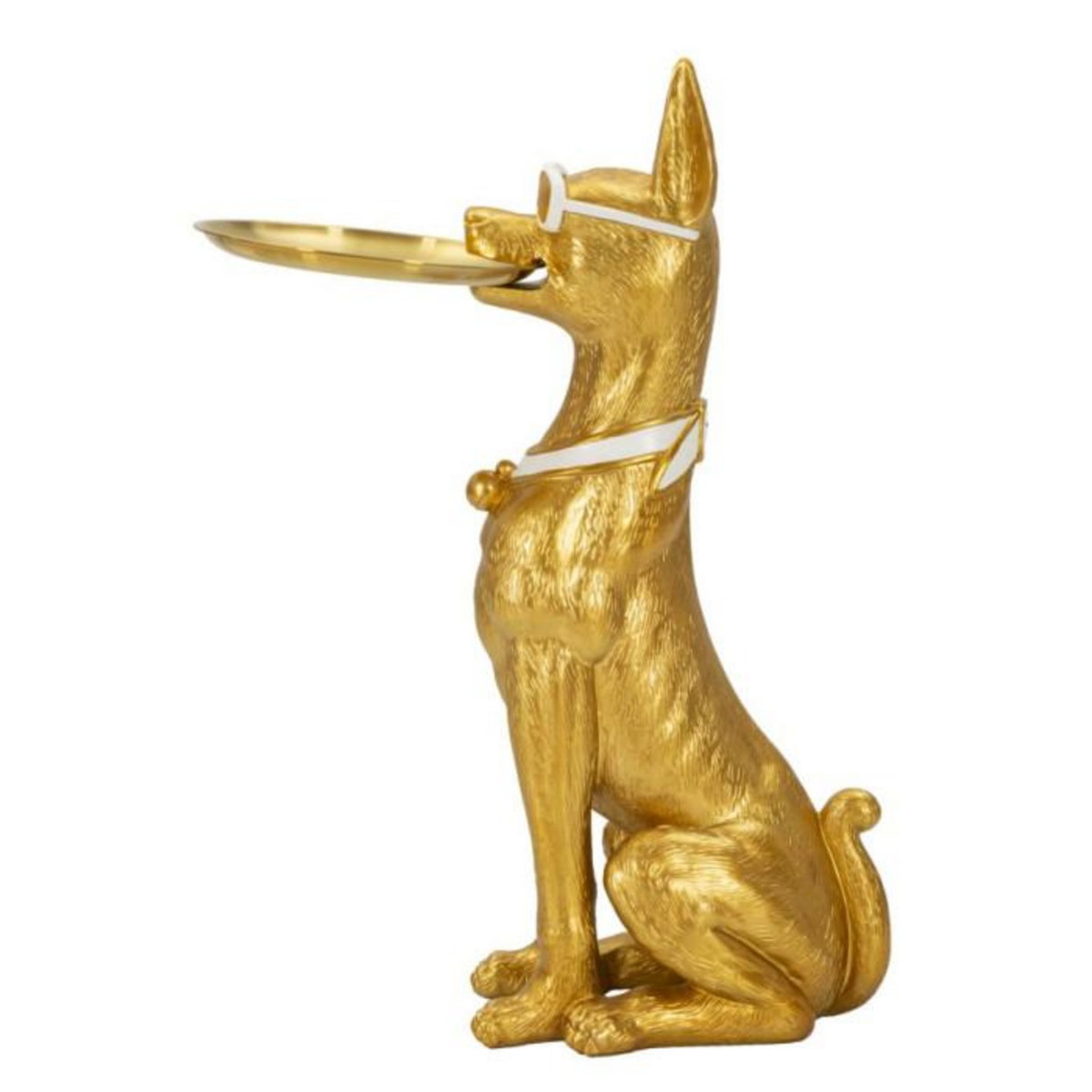 Paris Prix Vide-Poche Statue Chien  Muscle  74cm Or