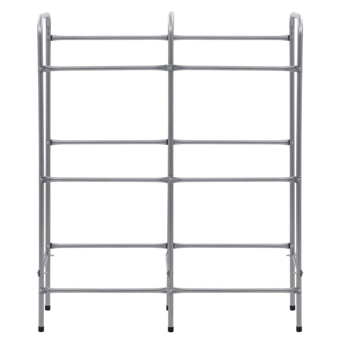 VIDAXL Etagere de rangement pour 6 caisses Argente 96x33x116 cm Acier