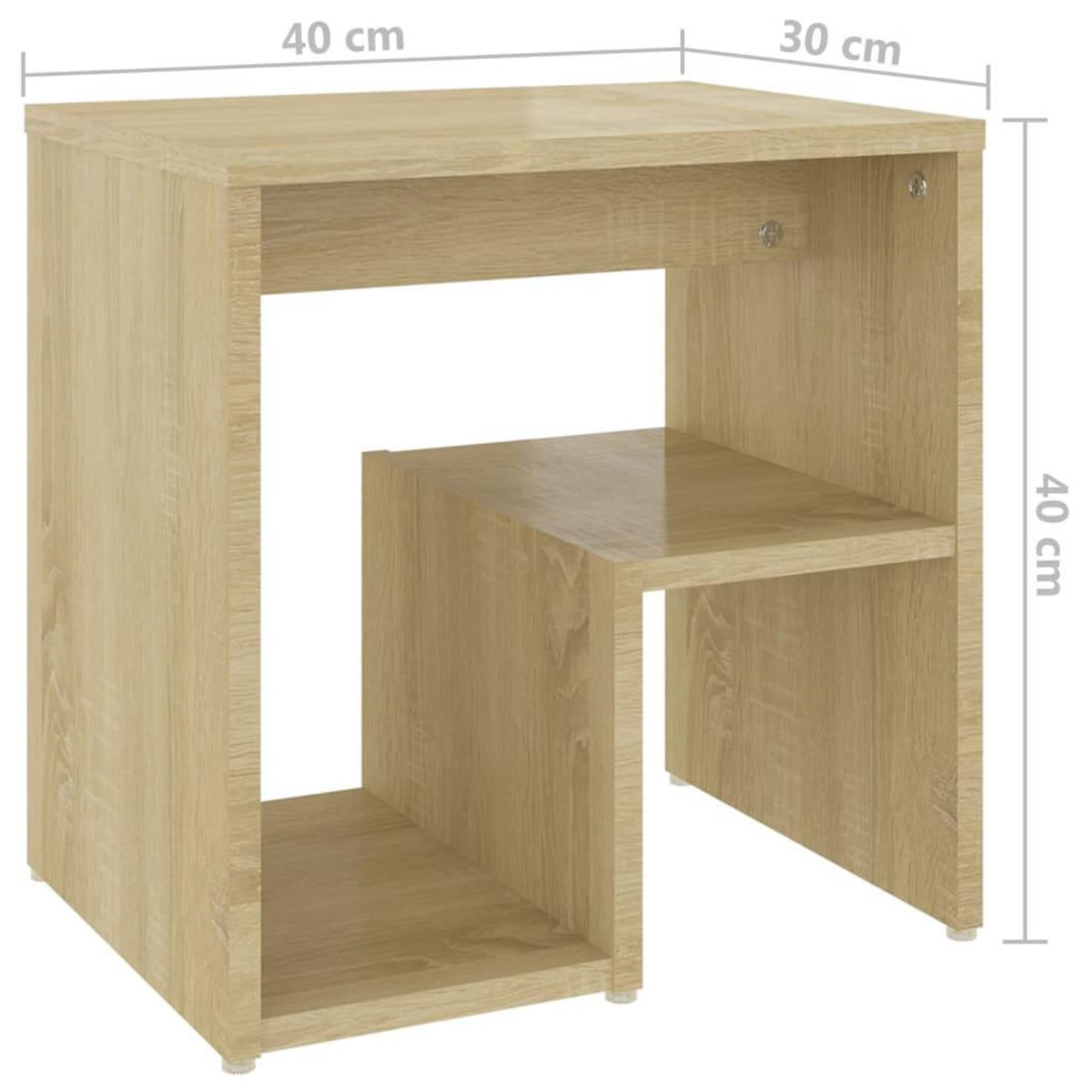VIDAXL Tables de chevet 2pcs chene sonoma 40x30x40cm bois d'ingenierie