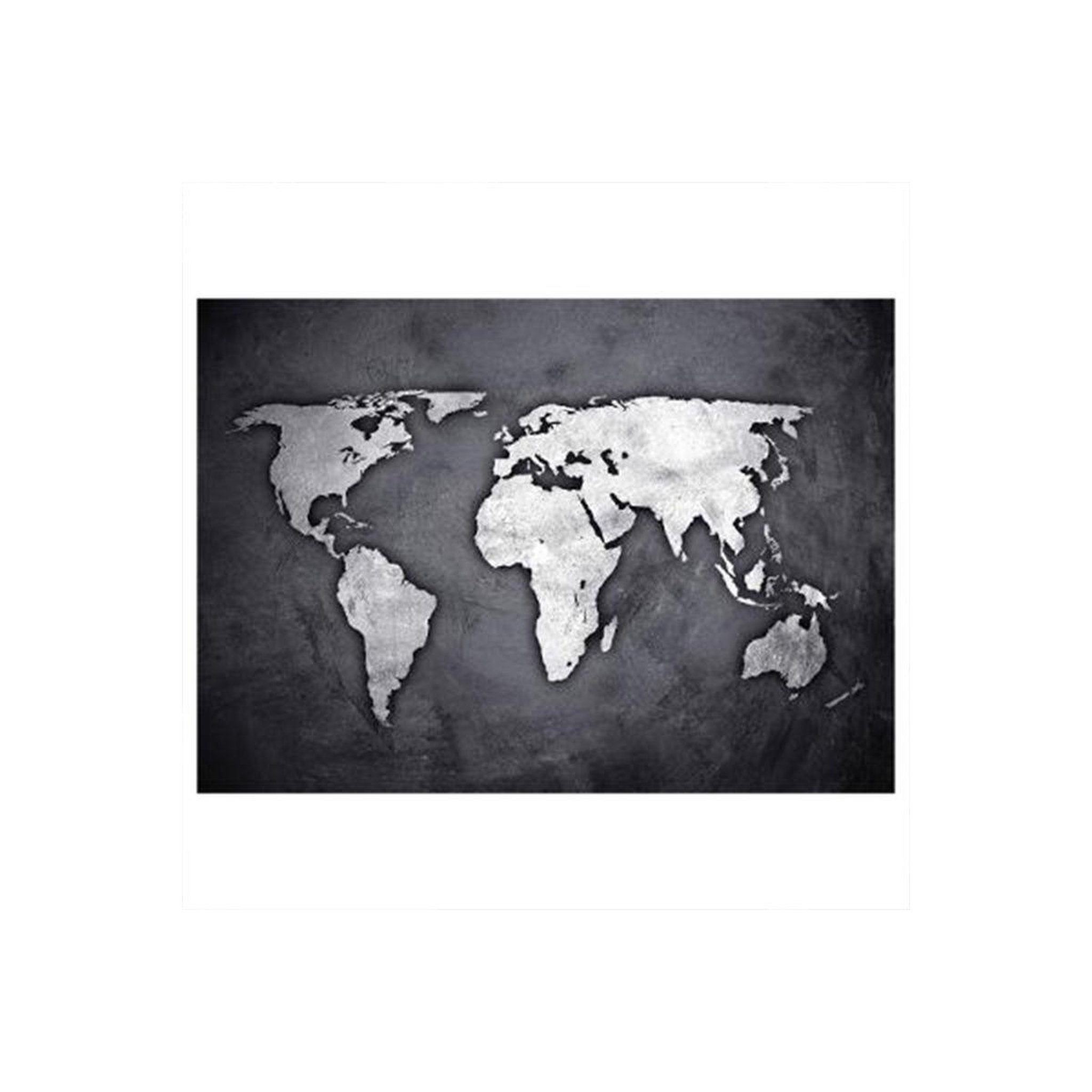 Stick'n Look Sticker mural déco  map monde  50cm noir