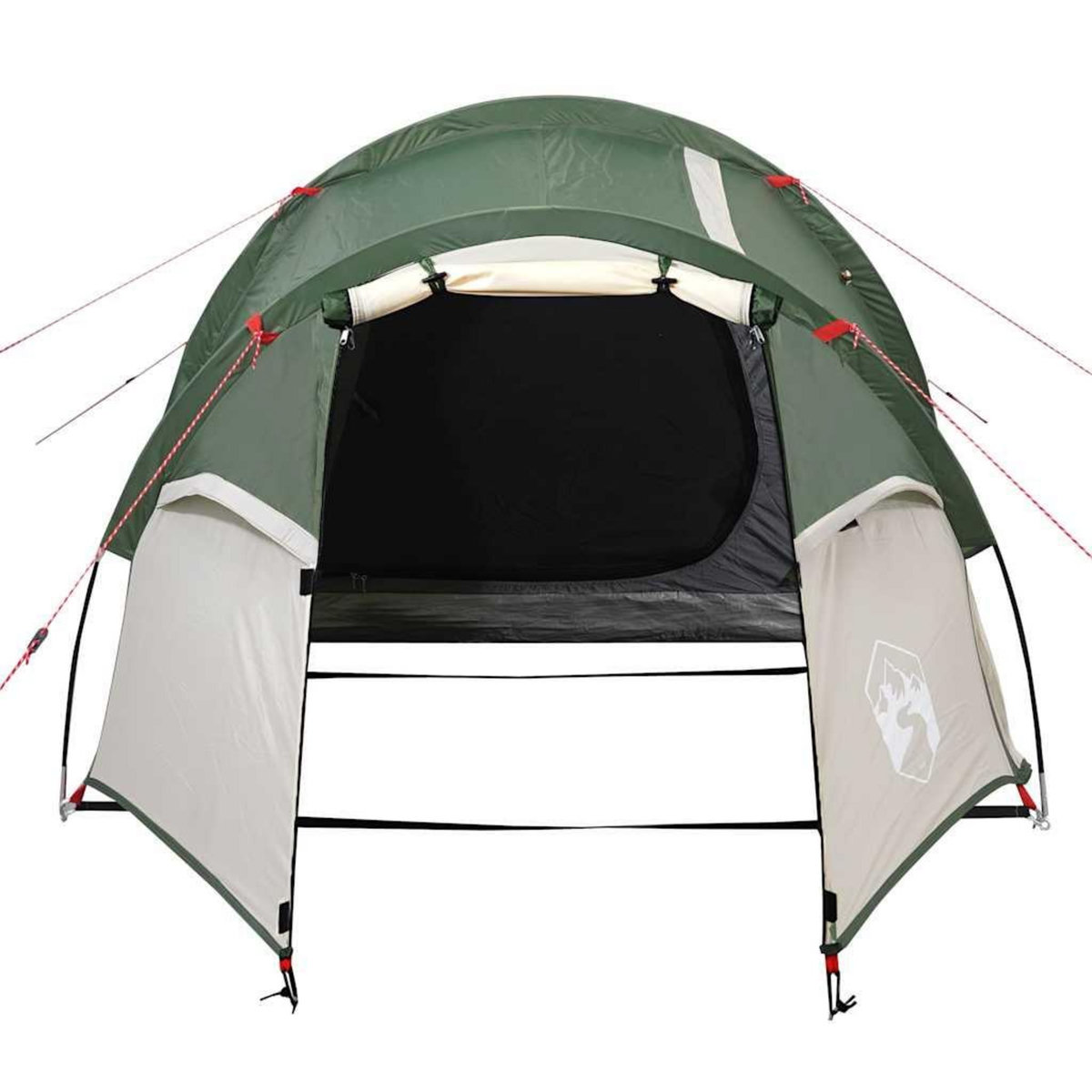 VIDAXL Tente de camping tunnel 3 personnes vert impermeable