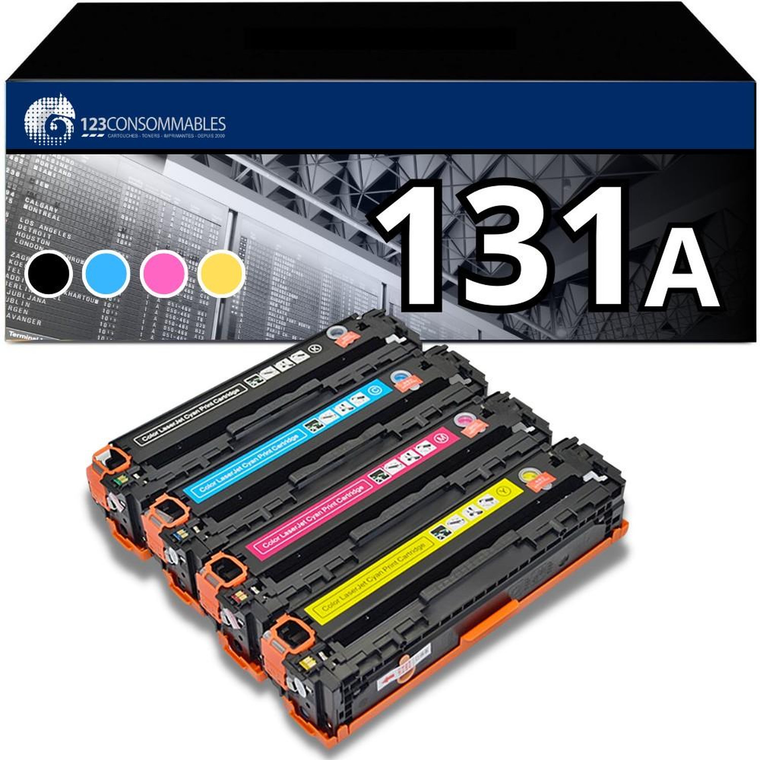 Pack 4 toners compatible HP / HP131X BK+C+ +Y Neuf - vue 3