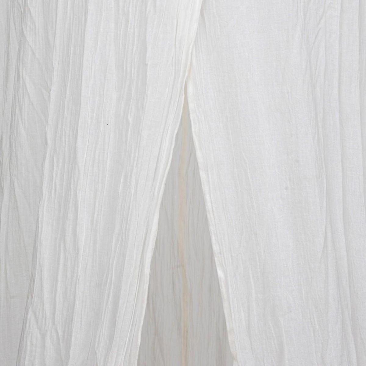 ATMOSPHERA Ciel de lit double gaze de coton blanc