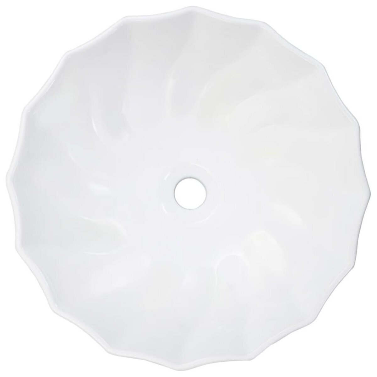 VIDAXL Lavabo 46x17 cm Ceramique Blanc