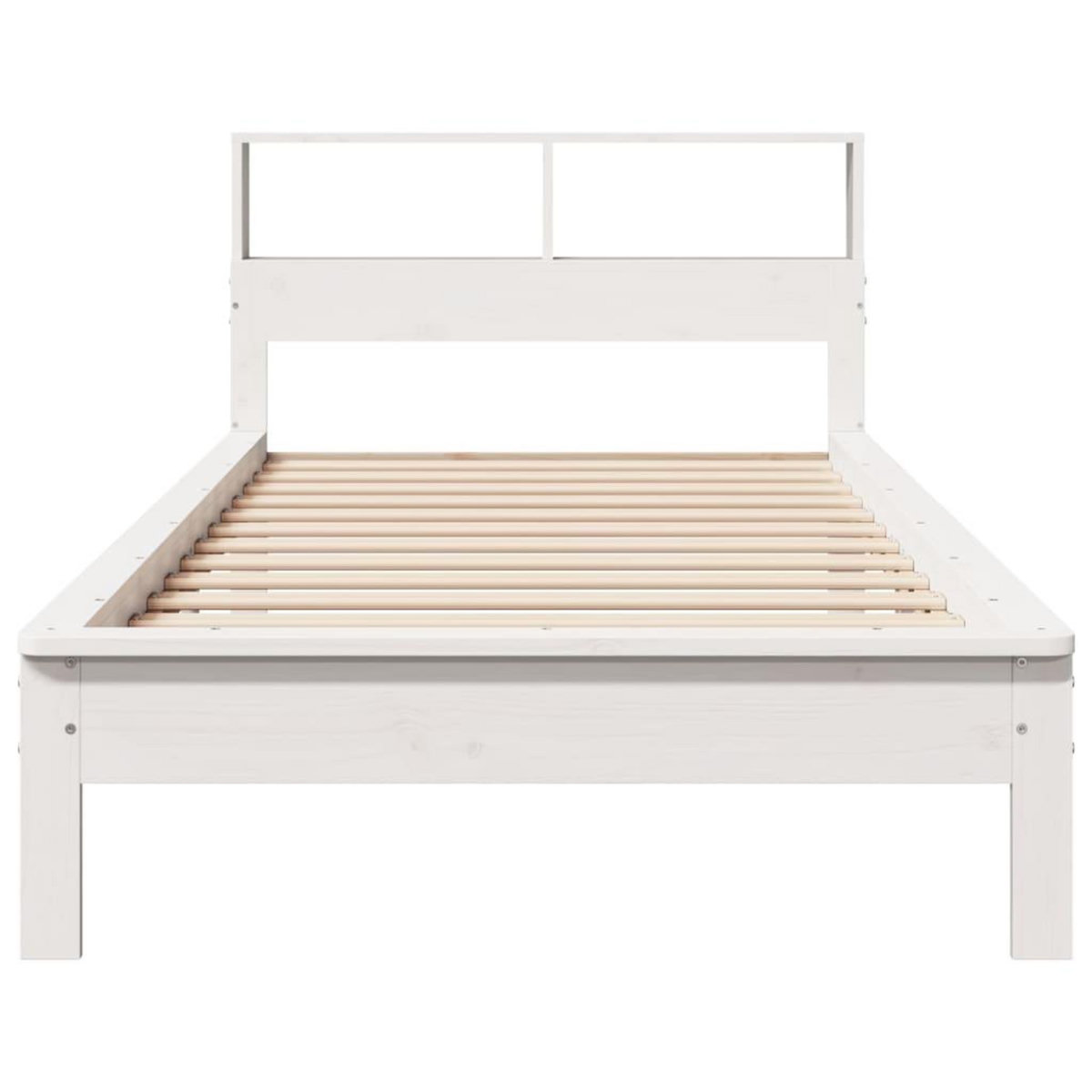 VIDAXL Lit bibliotheque sans matelas blanc 100x200 cm bois pin massif