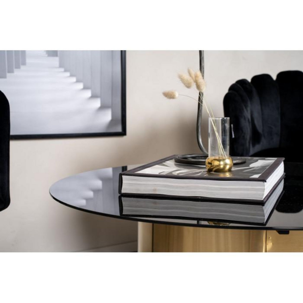 Paris Prix Table Basse Design  Ystad  80cm Noir & Or