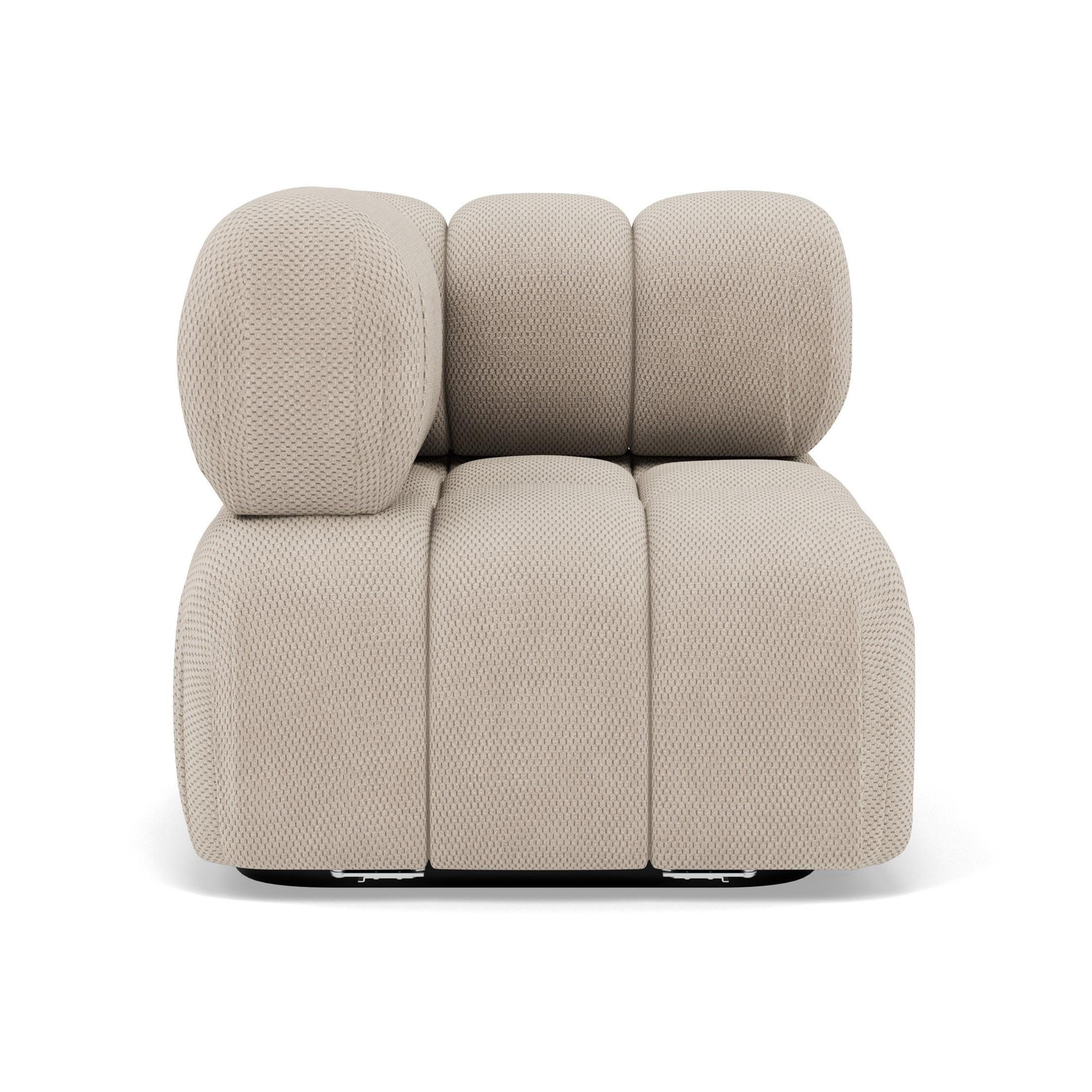 Voir la diapositive 1 : LISA DESIGN Ruby - module d'assise d'angle gauche en velours texturé
