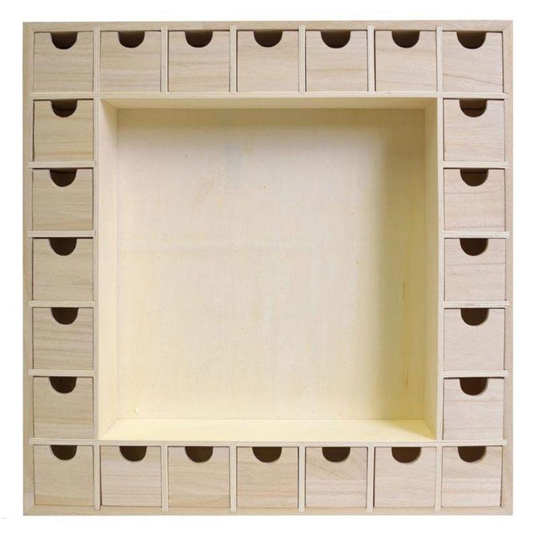 Voir la diapositive 1 : Artemio Calendrier de l'avent carré en bois 39 x 39 cm