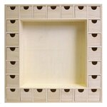 Artemio Calendrier de l'avent carré en bois 39 x 39 cm
