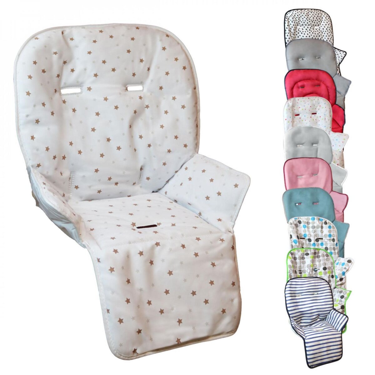 Monsieur Bébé Housse d'assise pour chaise haute bébé enfant gamme Ptit - Cléo