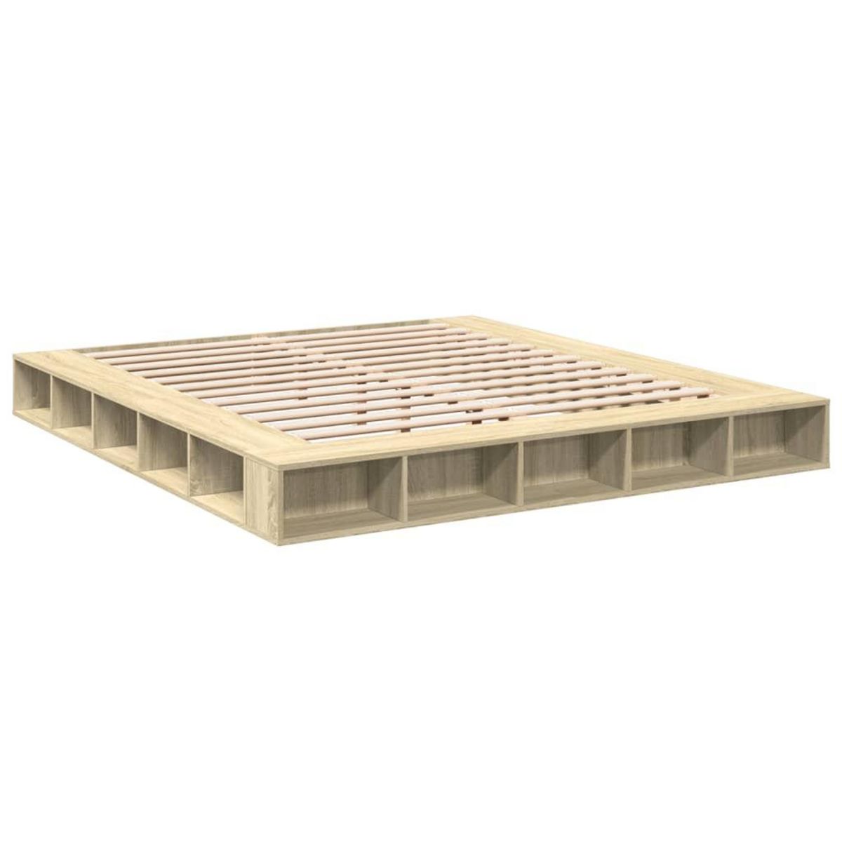 VIDAXL Cadre de lit sans matelas chene sonoma 200x200 cm