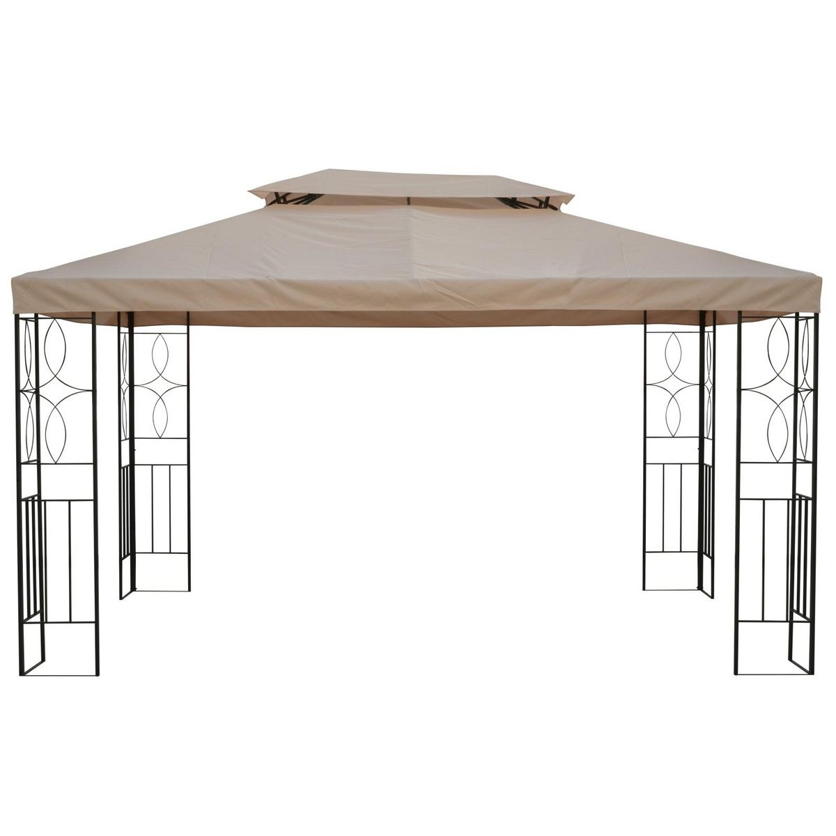 OUTSUNNY Toile de rechange pour pavillon tonnelle tente 3 x 4 m polyester haute densité 180 g/m² beige
