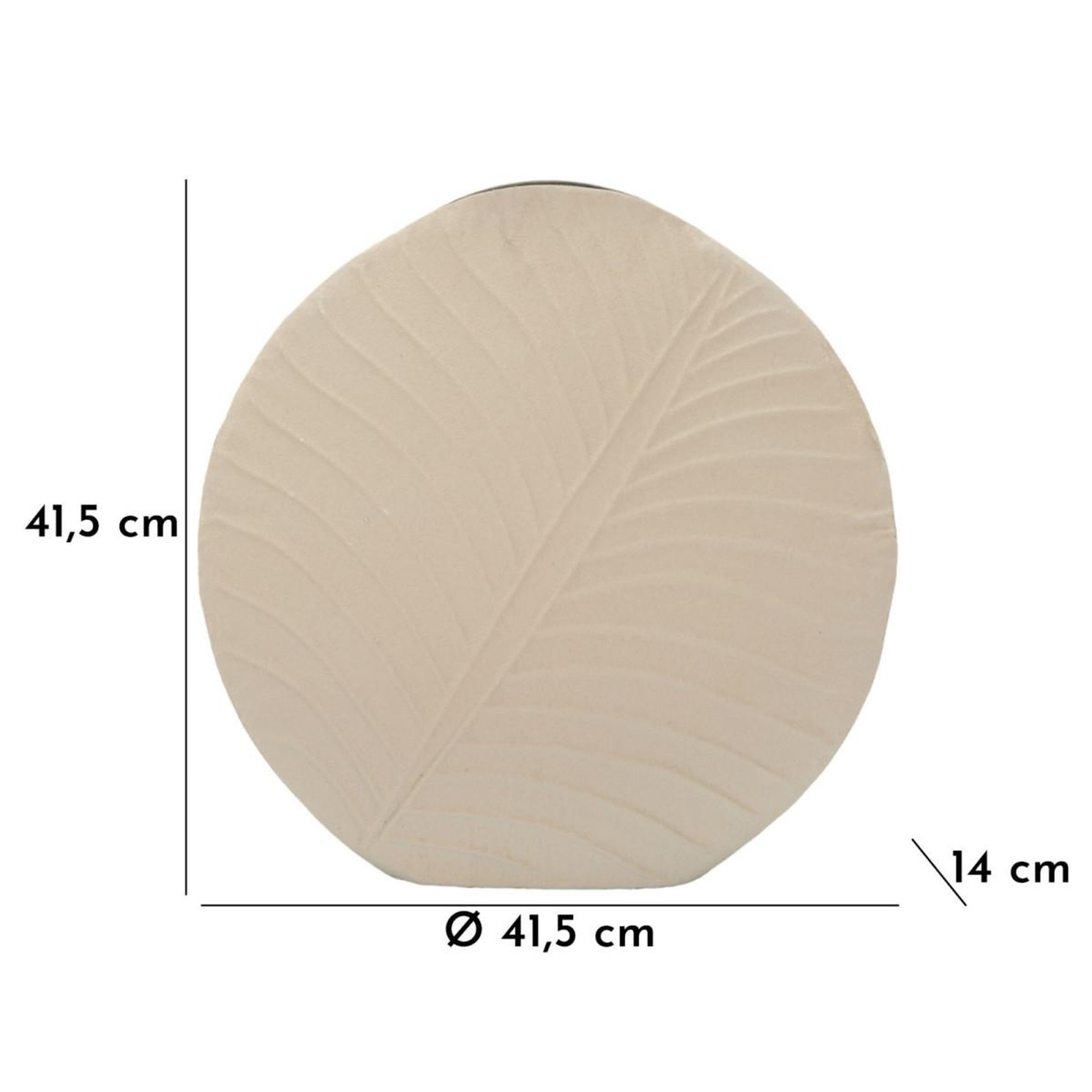 Voir la diapositive 6 : Paris Prix Vase rond design  dune  41cm crème