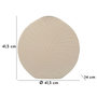 Voir la diapositive 6 : Paris Prix Vase Rond Design  Dune  41cm Crème