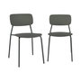 Voir la diapositive 1 : SWEEEK Lot de 2 chaises de jardin empilables acier et plastique kaki - Liva