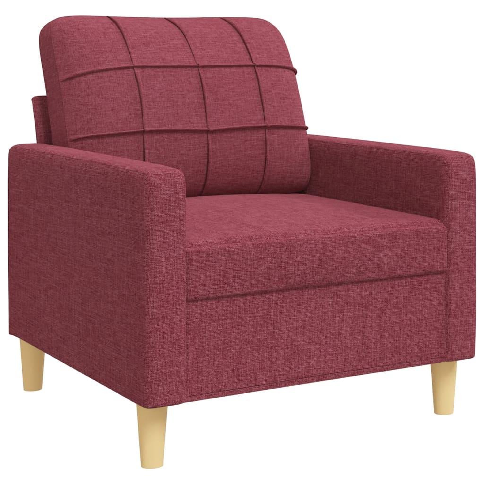 Voir la diapositive 4 : VIDAXL Ensemble de canapes 4 pcs avec repose-pied rouge bordeaux tissu